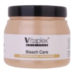 ماسک مو تقویت‌کننده و ترمیم‌کننده ویتاپلکس مدل Bleach Care حجم 500 میلی‌لیتر مناسب موهای آسیب‌دیده، بدون سولفات، حاوی پروتئین گندم، هیالورونیک اسید، کراتین و گلیسیرین، تغذیه‌کننده و حالت‌دهنده