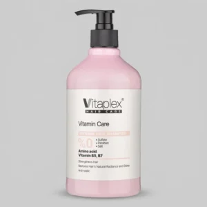 شامپو مو ویتاپلکس مدل Vitamin Care 01 حجم 500 میلی‌لیتر مناسب موهای خشک و معمولی، نرم‌کننده، مرطوب‌کننده، تقویت‌کننده، ترمیم‌کننده، براق‌کننده و ضد وز