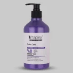 شامپو تثبیت کننده رنگ مو ویتاپلکس مدل CC01 حجم 500 میلی‌لیتر، مناسب موهای رنگ شده، آسیب دیده و وزدار، نرم‌کننده، لطافت‌بخش، ضد زردی، تقویت‌کننده و ترمیم‌کننده