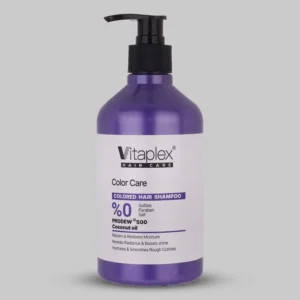 شامپو تثبیت کننده رنگ مو ویتاپلکس مدل CC01 حجم 500 میلی‌لیتر، مناسب موهای رنگ شده، آسیب دیده و وزدار، نرم‌کننده، لطافت‌بخش، ضد زردی، تقویت‌کننده و ترمیم‌کننده