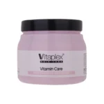 ماسک موی تقویت‌کننده و ترمیم‌کننده ویتاپلکس مدل Vitamin Care حجم 500 میلی‌لیتر بدون سولفات مناسب موهای خشک و معمولی با ویتامین B5 و B7، درخشان‌کننده، تغذیه‌کننده و محافظت‌کننده