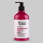 شامپو مو فر ویتاپلکس مدل Curl Care حجم 500 میلی‌لیتر، تقویت‌کننده، مرطوب‌کننده، لطافت‌بخش، کنترل چربی و جلوگیری از وز شدن مو، مناسب پوست سر معمولی، دارای گلیسیرین